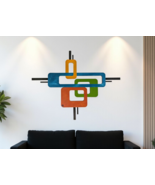 Mid-Century Modern Wall Art, Contemporary wall sculpture 30x38 by Art69 - $151.46