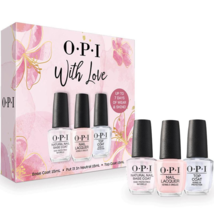 OPI Nail Lacquer Trio Gift Set Natural Nail Base Coat Put It In Neutral ... - $110.13