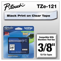 Brother Tze121 Tze Standard Adhesive Laminated Labeling Tape, 3/8-Inch W... - $27.99