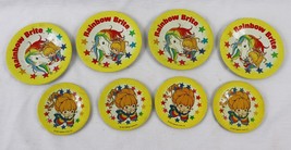 VINTAGE 1983 Hallmark Rainbow Brite Tea Set of 8 Plates - £31.64 GBP