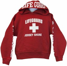 Lifeguard Kids Jersey Shore NJ Life Guard Sweatshirt Red Hoodie XS - L - £30.29 GBP+