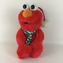 Sesame Street Elmo Plush Stuffed Animal 12&quot; Christmas Holiday TYCO Vintage 1997 - £21.76 GBP