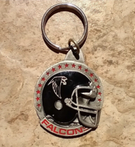 Vtg Pewter Enamel Keyring Keychain Atlanta Falcons Nfl - £19.22 GBP