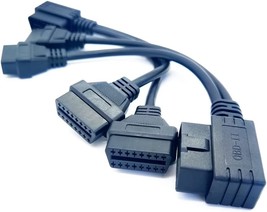 E-Cactus 2Pack Full 16Pin Obd2 Splitter Y Cable Right Angle Male Splitter To 2 - £26.69 GBP