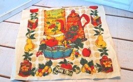 VTG Tea Towel Old Homestead Week Sept 15 1921 Pure Linen RN# 16604 Vivid Colors - £13.19 GBP