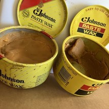 Lot of 2 *Partial* SC Johnson Paste Wax 16 oz Cans Discontinued Used Vintage - £33.37 GBP