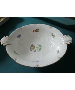 Meissen Germany Crossed Swords Floral Bowl Two Handle - 2 1/2 X 7 1/2 X 10&quot; - $193.05