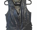 Harley Davidson Black Leather Vest Womens Genuine Leather Size XS New NWT - $89.05