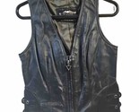 Harley Davidson Black Leather Vest Womens Genuine Leather Size XS New NWT - £70.02 GBP