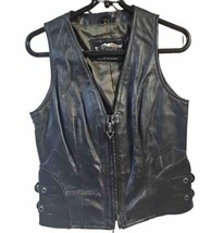 Harley Davidson Black Leather Vest Womens Genuine Leather Size XS New NWT - £69.78 GBP