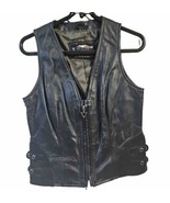 Harley Davidson Black Leather Vest Womens Genuine Leather Size XS New NWT - €77,35 EUR