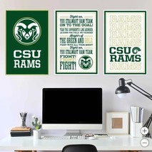 Colorado State Rams Wall Art Green Gold NCAA 3-Piece Adhesive Canvas - $79.99
