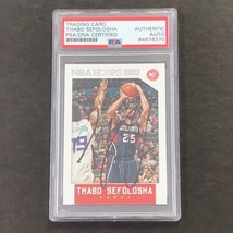 2015-16 NBA Hoops #40 Thabo Sefolosha Signed Card PSA/DNA Slabbed Hawks - £37.38 GBP