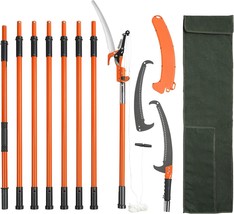 The Vevor Manual Pole Saw Is A 7-Point, 3-To 27-Foot Extendable Tree Pru... - £87.92 GBP