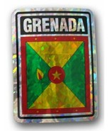 Grenada Country Flag Reflective Decal Bumper Sticker - $3.92 CAD