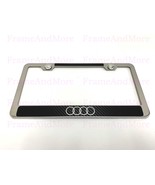 1 Audi 4 Ring Logo Carbon Fiber Style Stainless Steel Chrome Metal Licen... - $13.22