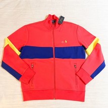 Polo Ralph Lauren Double-Knit Mesh Track Jacket Red Multi sz M NWT - £115.16 GBP