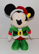 Animated Plush Mickey Mouse Christmas Elf Sings &#39;Deck The Halls&#39; Dances ... - $270.09 MXN
