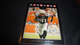 2008 Randy Moss Topps Team Set Card #2 of 12 New England Patriots Trading Card - £4.13 GBP