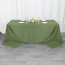 90X132&quot;&quot; Eucalyptus Green Premium Rectangle Polyester Tablecloth Catering Linens - £24.80 GBP