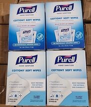 4 Boxes 24ct Purell Sanitizing Hand Wipes 5 x 7 96ct Individually Packed... - $13.85