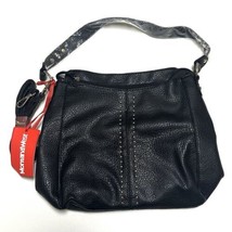 MONTANA WEST Black Hobo Crossbody Purse Shoulder Bag Pebbled Vegan Leather New - £15.51 GBP