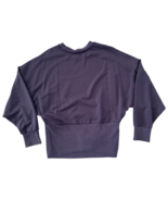 Womans ATHLETA sz XL Purple Gray Ribbed Banded Bottom Sweatshirt Pullover - $31.05 CAD