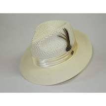 Men's Summer Spring Braid Straw style Hat by BRUNO CAPELO JULIAN JU923 Ivory image 3