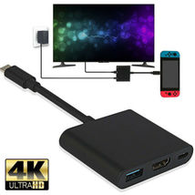 HDMI Type-C Hub Adapter For Nintendo Switch To TV Converter Dock Charger Cable X - £26.62 GBP