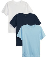 NEW Boys Gap Tees Set of 3 T-shirts XL blue white basic shortsleeve crew... - £15.92 GBP