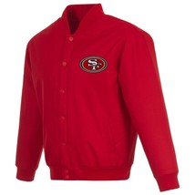 NFL San Francisco 49ers JH Design Poly Twill Jacket Two Patch Logos JH D... - £109.70 GBP