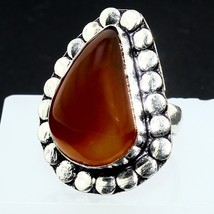 Natural Shaded Onyx Smooth Briolette Gemstone Handmade Ring Gift Jewelry Size 4 - $6.79