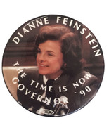 1990 Dianne Feinstein Governor California Campaign Pinback Button Pictur... - $15.48 CAD