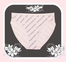 M L XL XXL Pink Script LOGO Cotton Victorias Secret High-Leg Waist Brief Pantie - £8.62 GBP