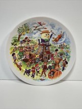 Vintage Kids Nursery Story Characters Melamine Children’s Plate 7&quot; - £6.37 GBP