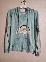 Ron Jon Surf Shop Always At the Beach Hoodie sz M Distressed Cocoa Beach Light  - $24.06