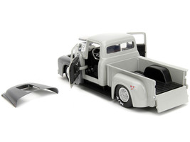 1956 Ford F-100 Pickup Truck Tan and Gray Metallic and Guile Diecast Figure &quot;Str - £41.15 GBP