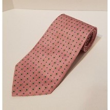 Jos A Banks 100% Silk Tie Diamond Pink Geometric 60&quot; - £6.02 GBP