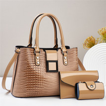 Women&#39;s -Child Bag PU Bright Leather Lizard Pattern Shoulder Crossbody Hand Bag - £37.56 GBP