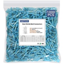 1000 Pcs Heat Shrink Butt Connectors, 16-14 Awg Waterproof Electrical, Wiring - £60.05 GBP