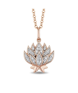 Enchanted Disney Fine Jewelry Sterling Silver 1/10 CTTW Jasmine Pendant ... - £143.45 GBP