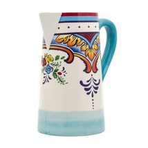 Euro Ceramica Zanzibar Collection Vibrant 9.4&quot; Decorative Ceramic Pitcher - $43.50