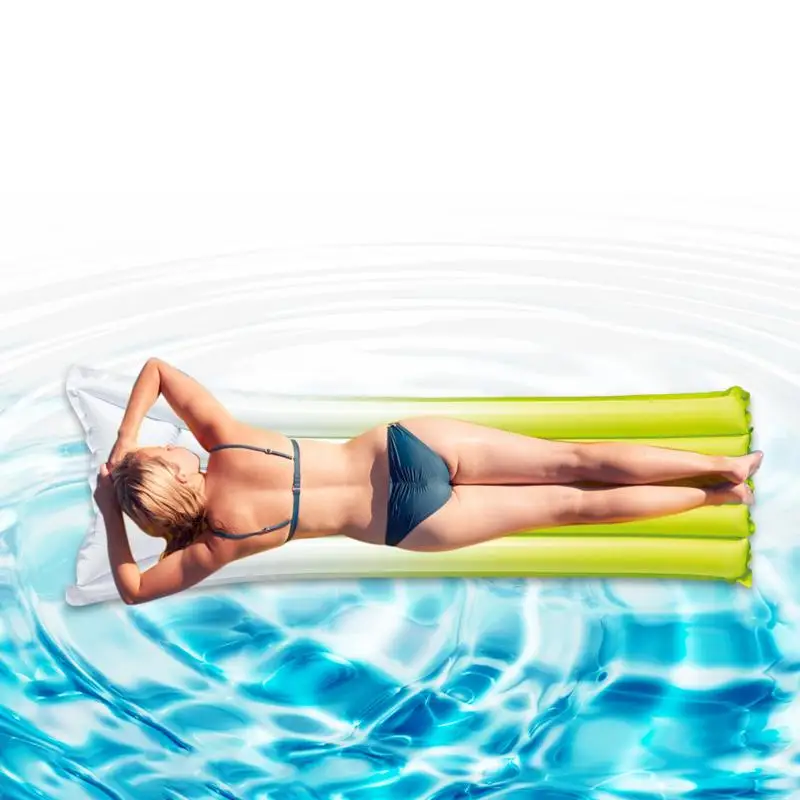 Summer Inflatable Foldable Floating Row Gradient Swimming Pool Water Hammock Air - £20.02 GBP