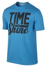 Jordan Mens Time To Shine Tee Color Blue/Black Size L - £36.46 GBP