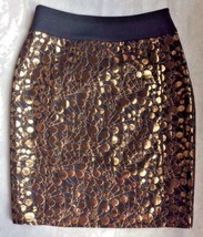 THE LIMITED Pencil SKIRT Size: 4 (SMALL) New SHIP FREE Black Gold - £62.14 GBP