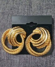 New In Box Bob Siemon  Goldtone Earrings Jewelry. Geometric  - $9.90