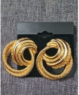 New In Box Bob Siemon  Goldtone Earrings Jewelry. Geometric  - $9.90