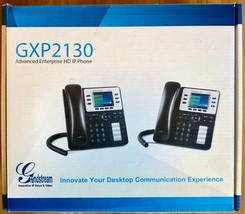 MISSING PARTS Grandstream GXP2130 IP Wall Phone Color Gigabit VoIP PoE B... - $35.00