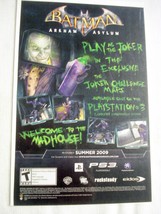 2009 Color Ad Batman Arkham Asylum Video Game Eidos - £6.40 GBP