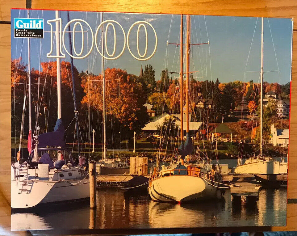 Guild 1000 Piece Vintage Puzzle Lake Superior Harbor Bayfield Wisconsin Sealed - £10.96 GBP